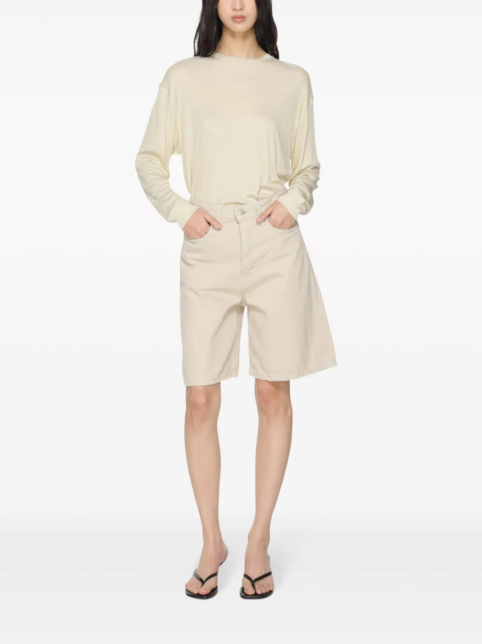 logo-patch cotton-blend shorts