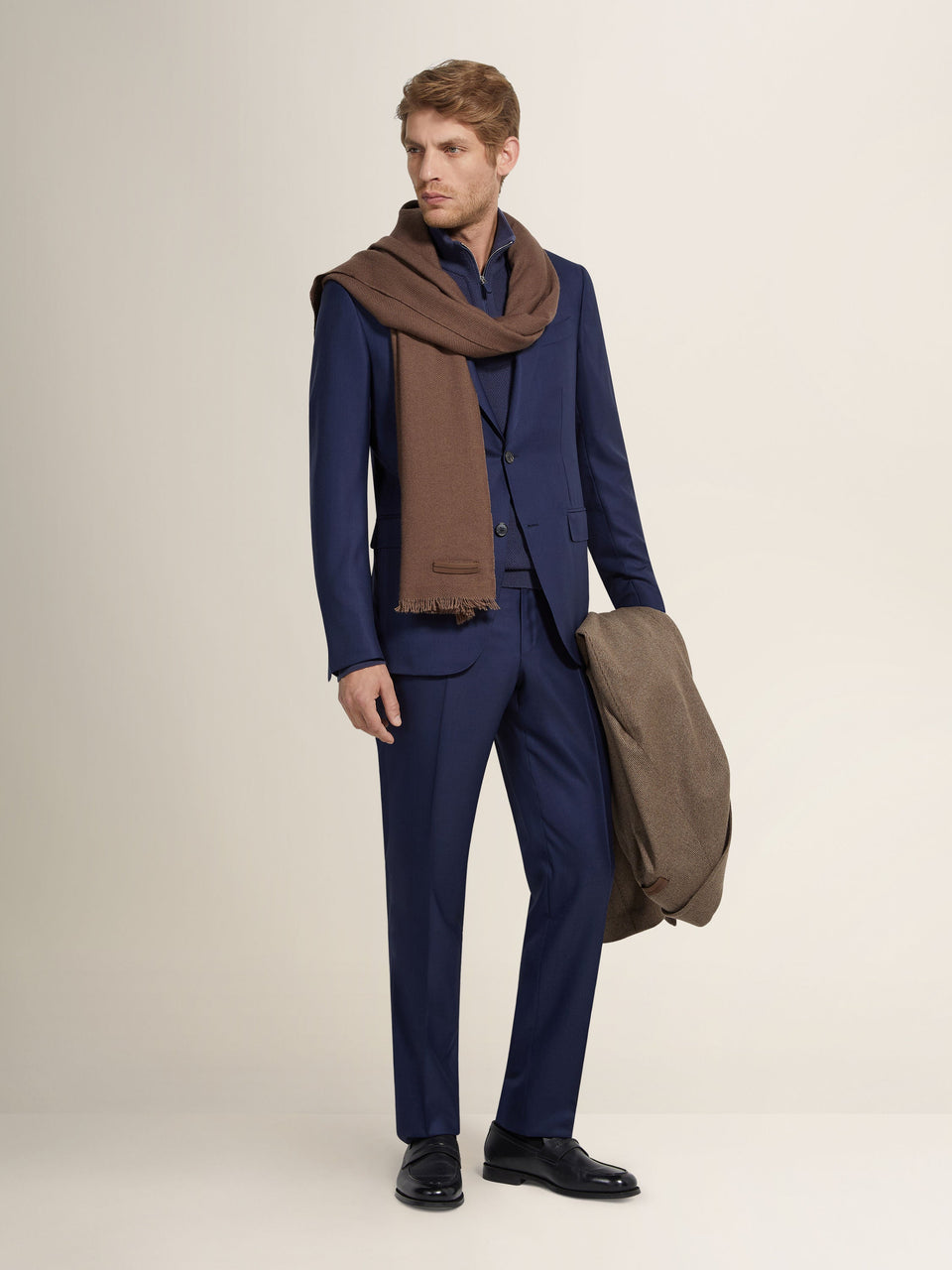 Zegna Dark Blue 15Milmil15 Wool Suit