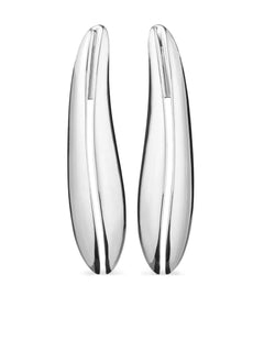 Elongated Wave clip-on earrings