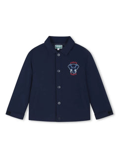 logo-print coach jacket