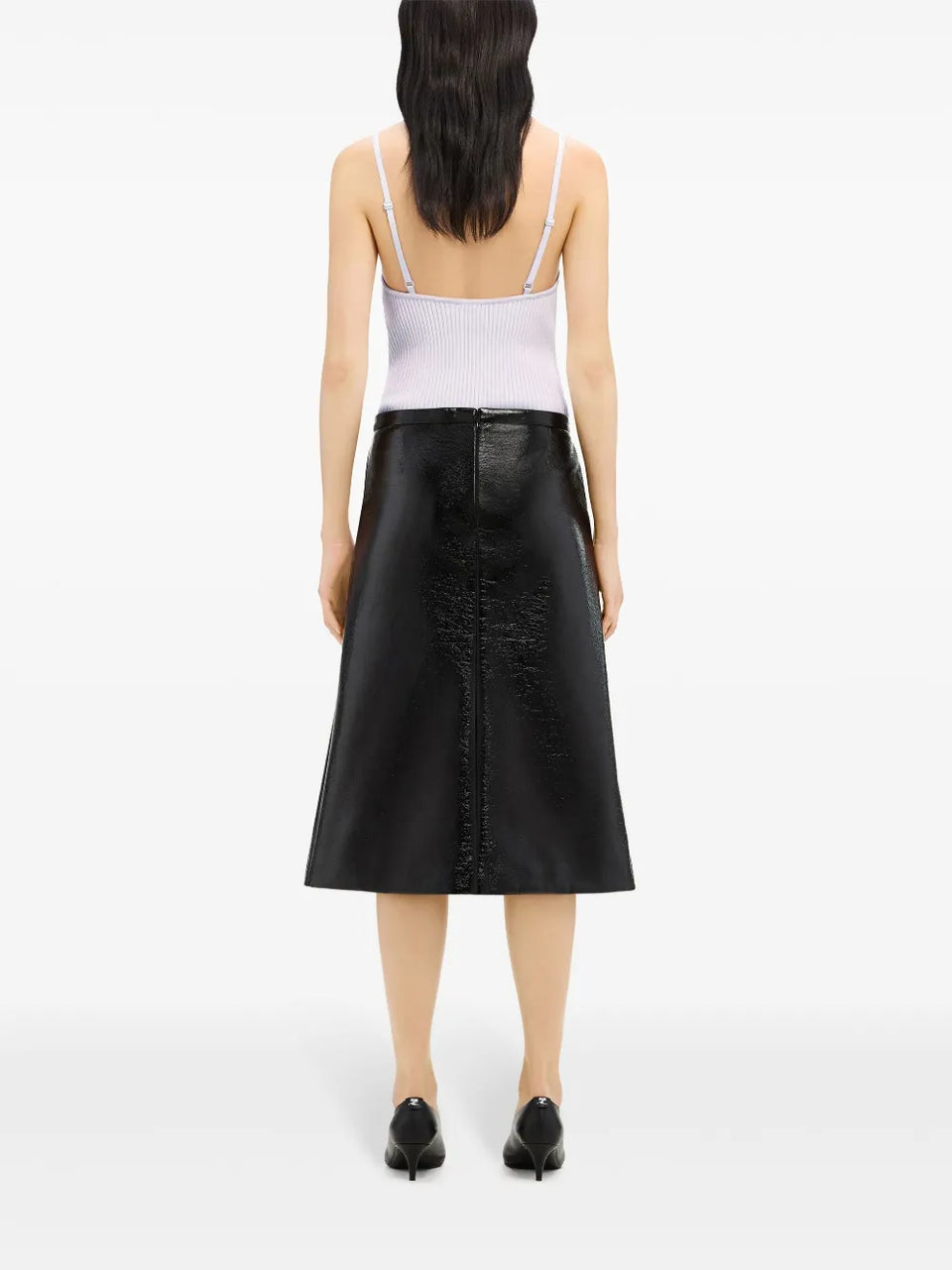 logo-embroidered ribbed tank top