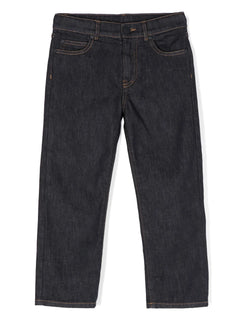 embroidered-logo jeans