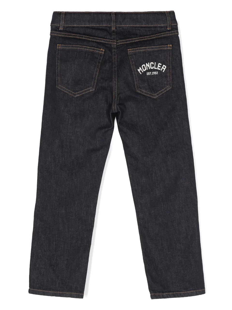 embroidered-logo jeans