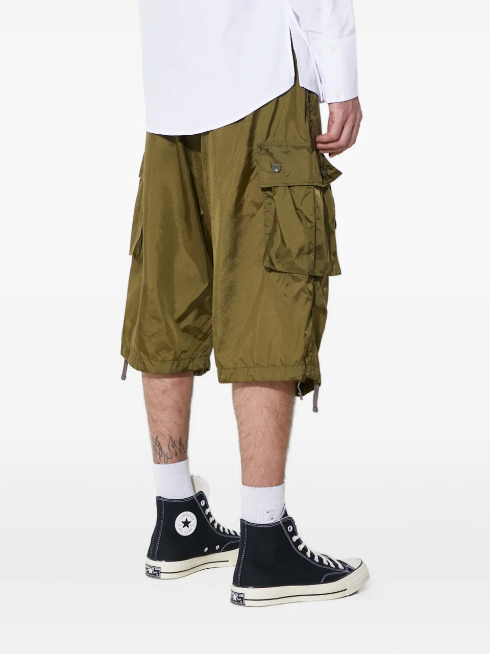 buttoned cargo shorts