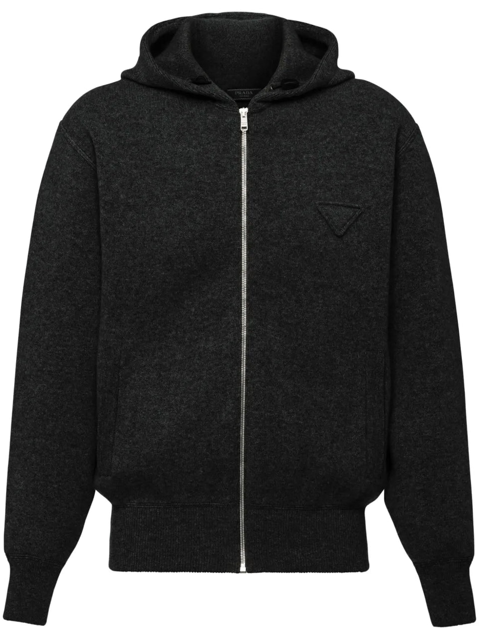 cashmere knitted zip-up Hoodie