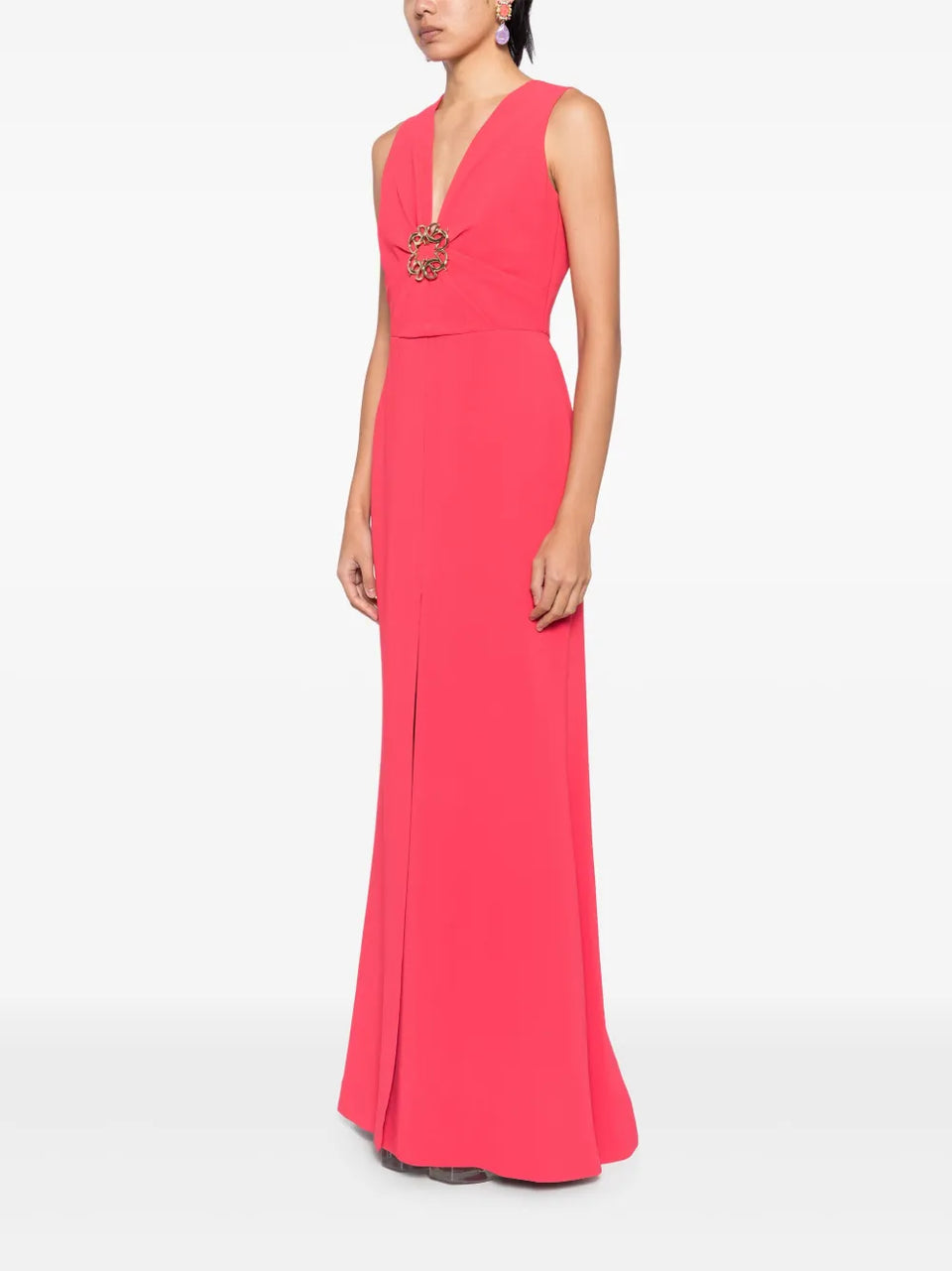 V-neck long dress
