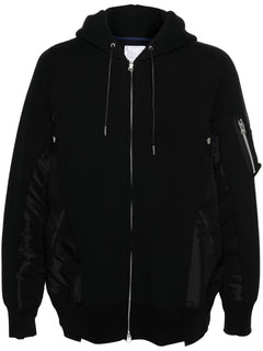 panelled drawstring Hoodie