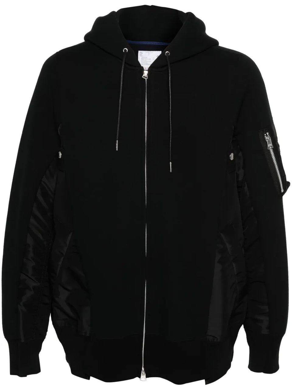 panelled drawstring Hoodie