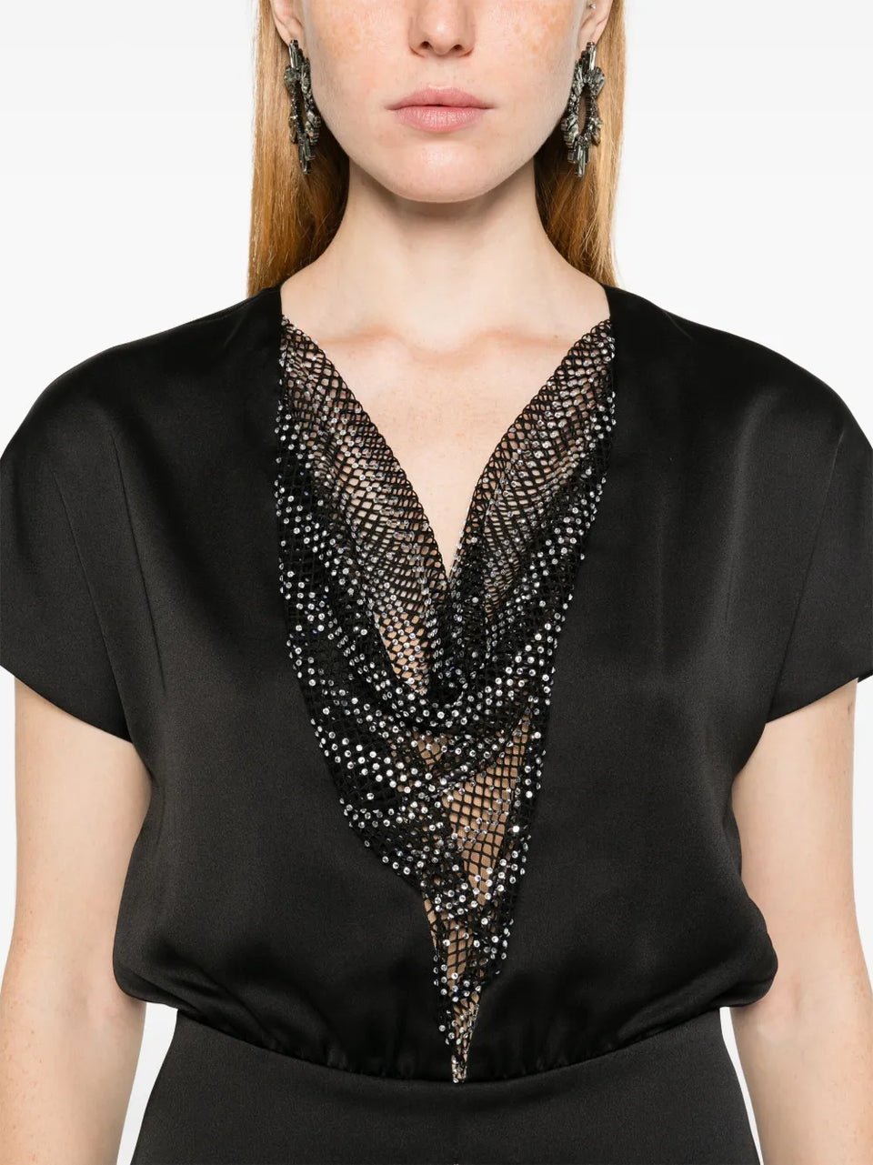 rhinestone-embellished mini dress