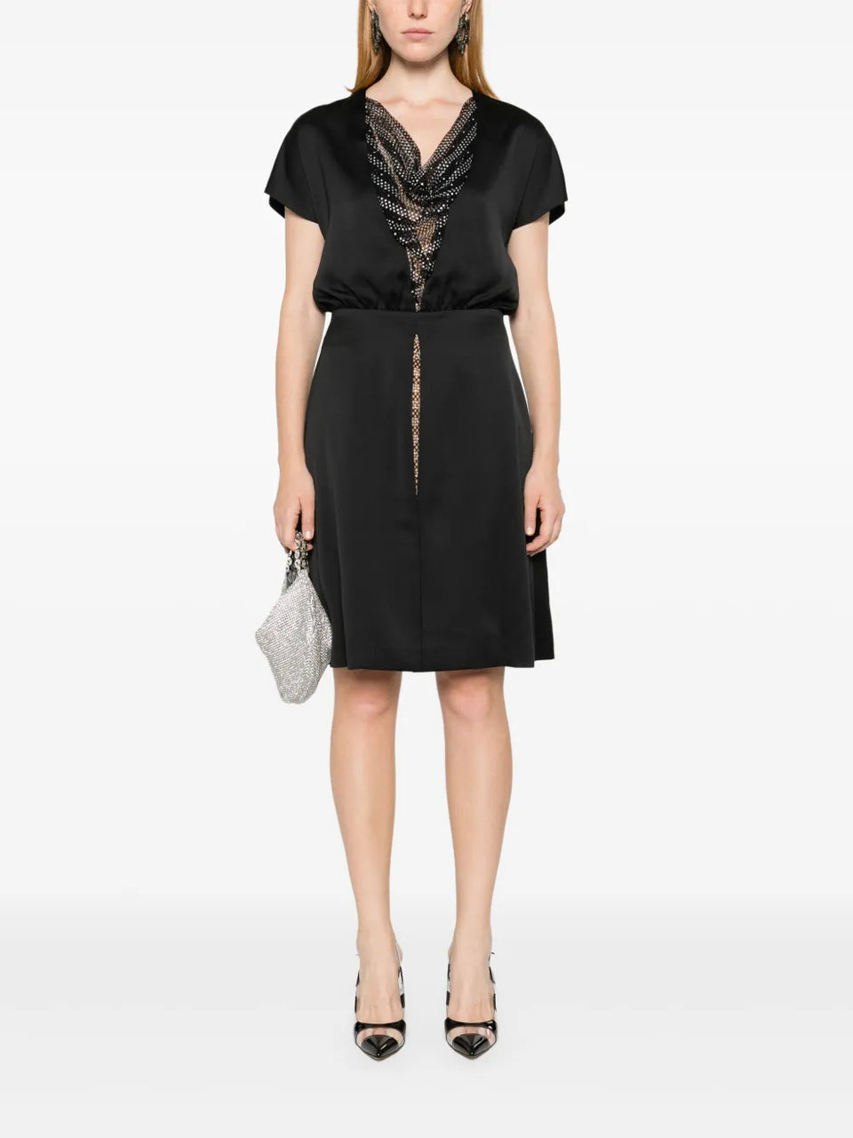 rhinestone-embellished mini dress