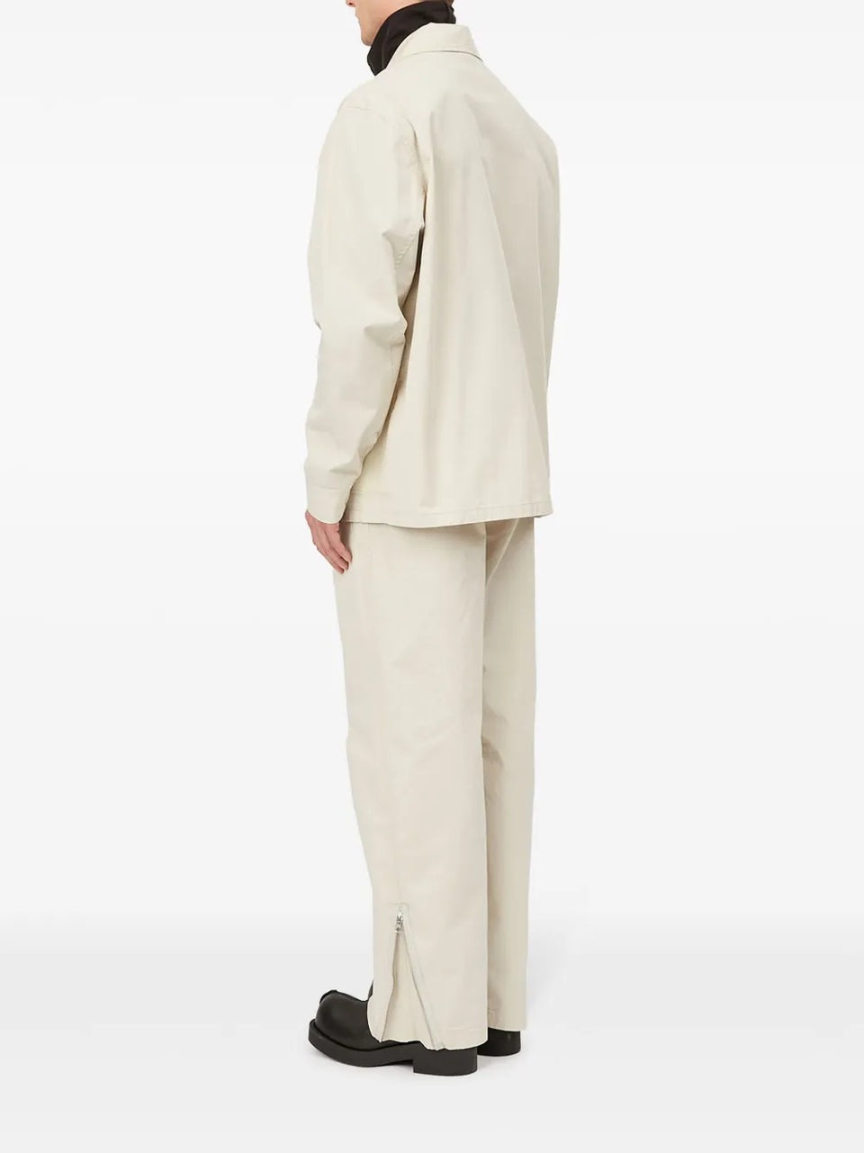 gabardine-weave cotton shirt jacket