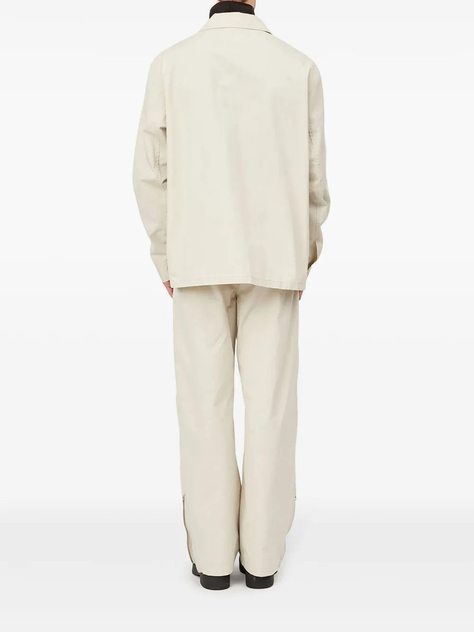 gabardine-weave cotton shirt jacket