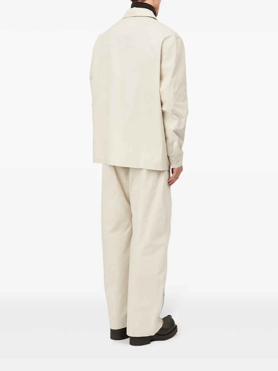 gabardine-weave cotton shirt jacket