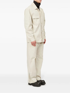 gabardine-weave cotton shirt jacket