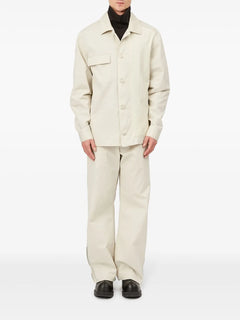 gabardine-weave cotton shirt jacket