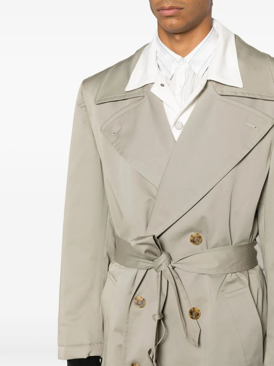 belted double-breasted coat