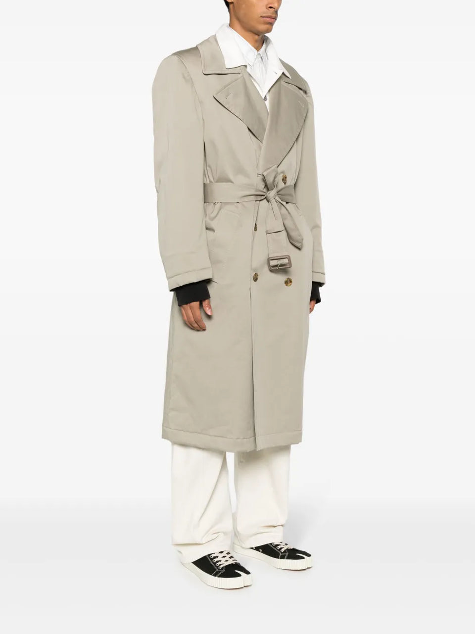 belted double-breasted coat