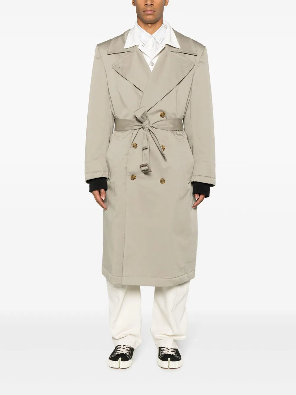 belted double-breasted coat