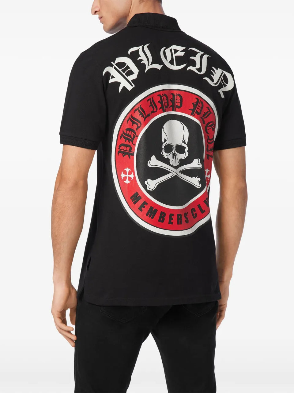 logo-print cotton polo shirt