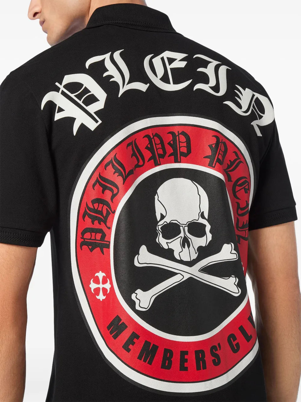 logo-print cotton polo shirt
