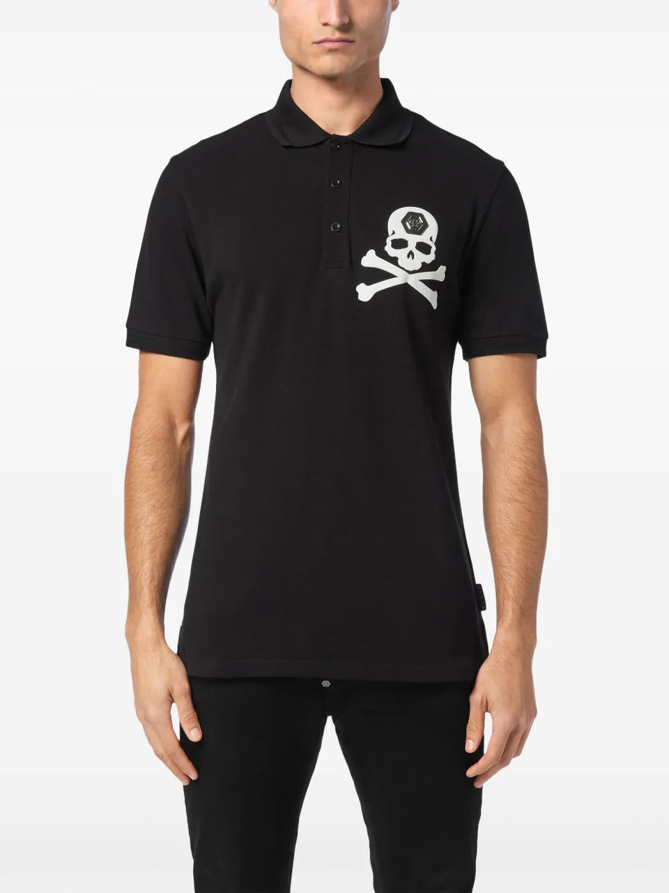 logo-print cotton polo shirt
