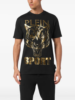 tiger-print round-neck T-Shirt