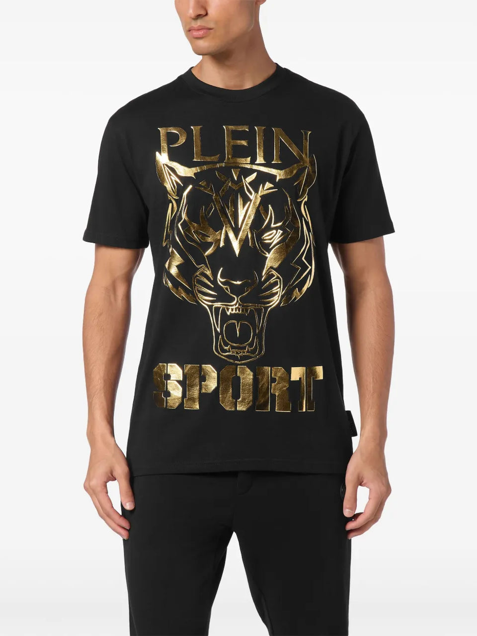 tiger-print round-neck T-Shirt