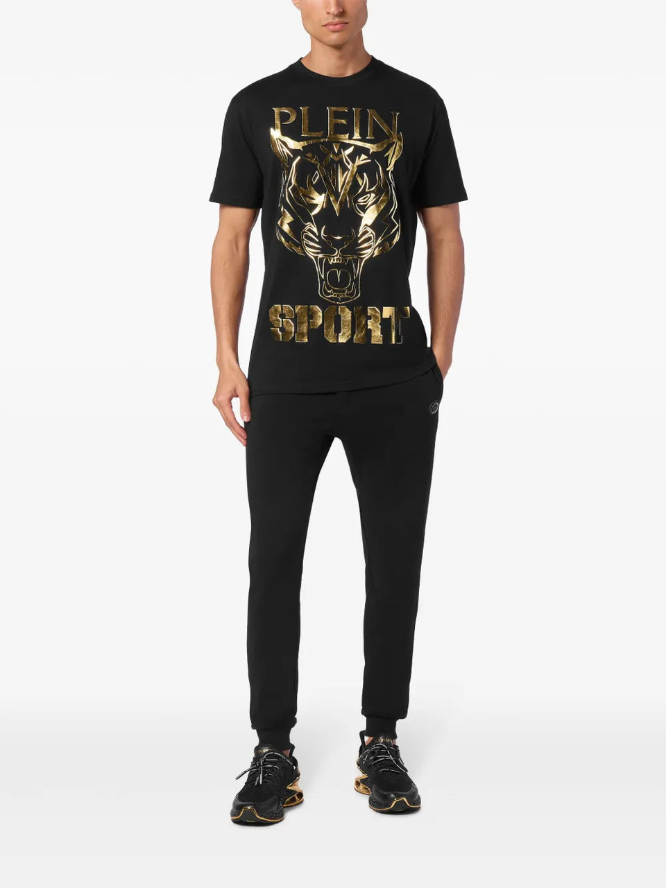 tiger-print round-neck T-Shirt