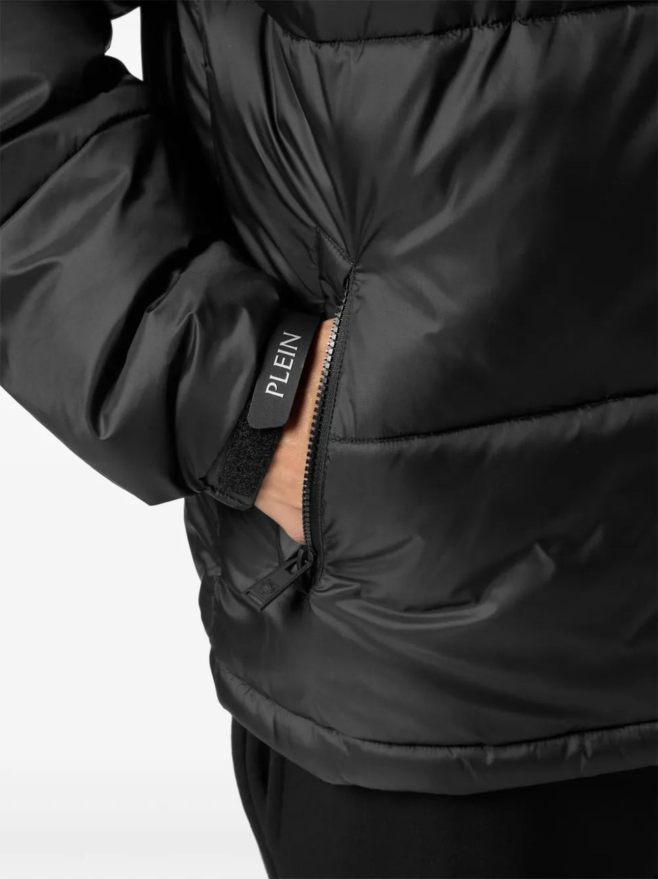 logo-patch puffer jacket