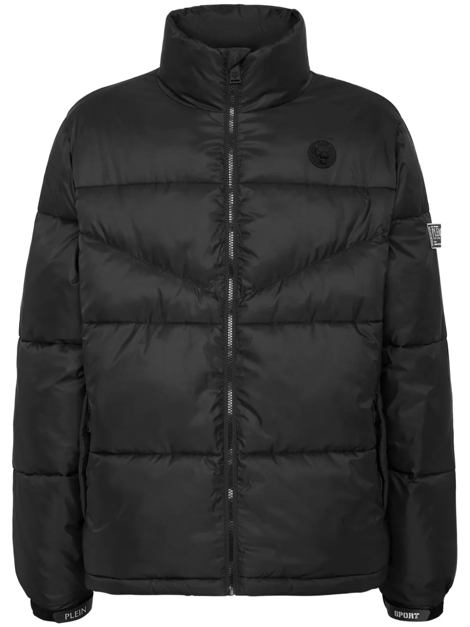 logo-patch puffer jacket