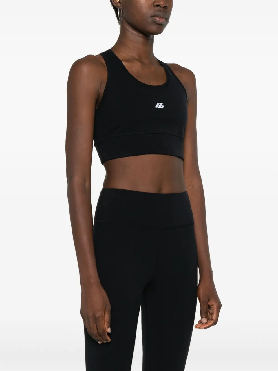reflective-logo bra top