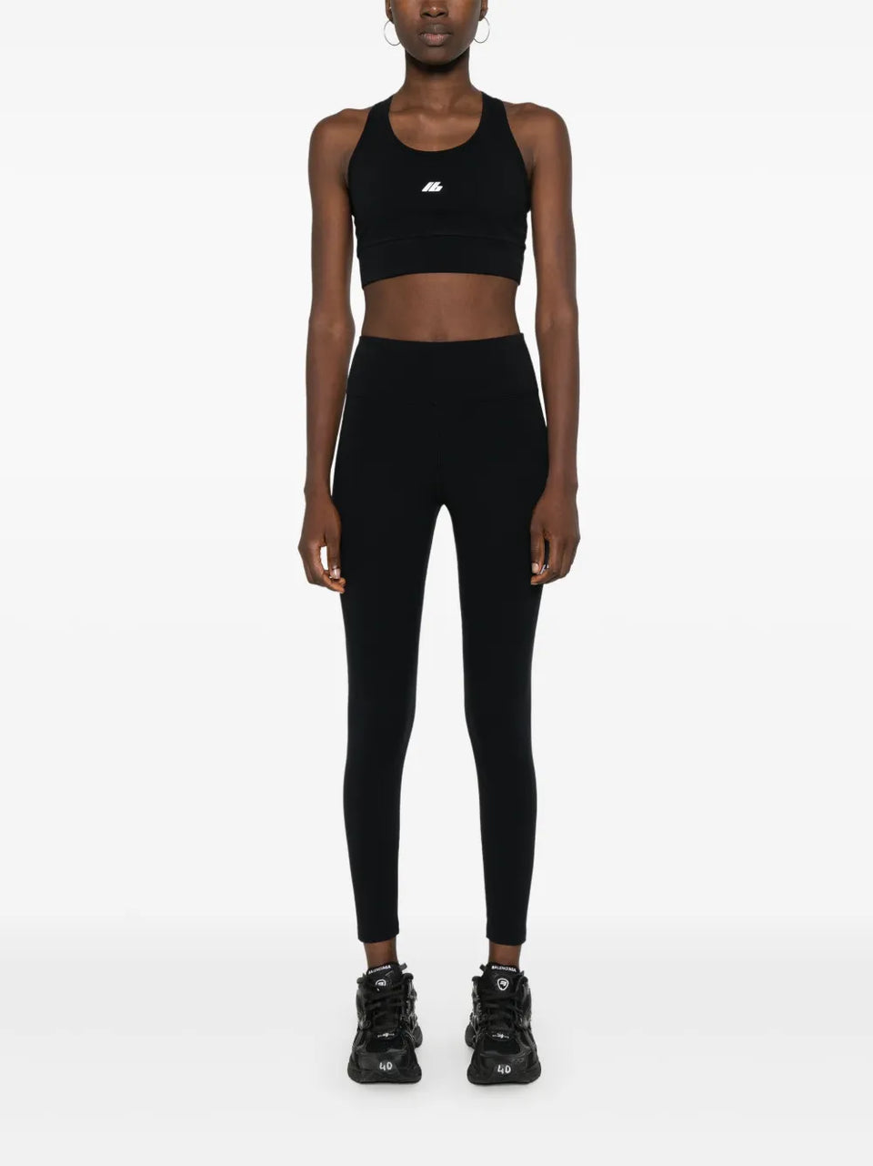 reflective-logo bra top