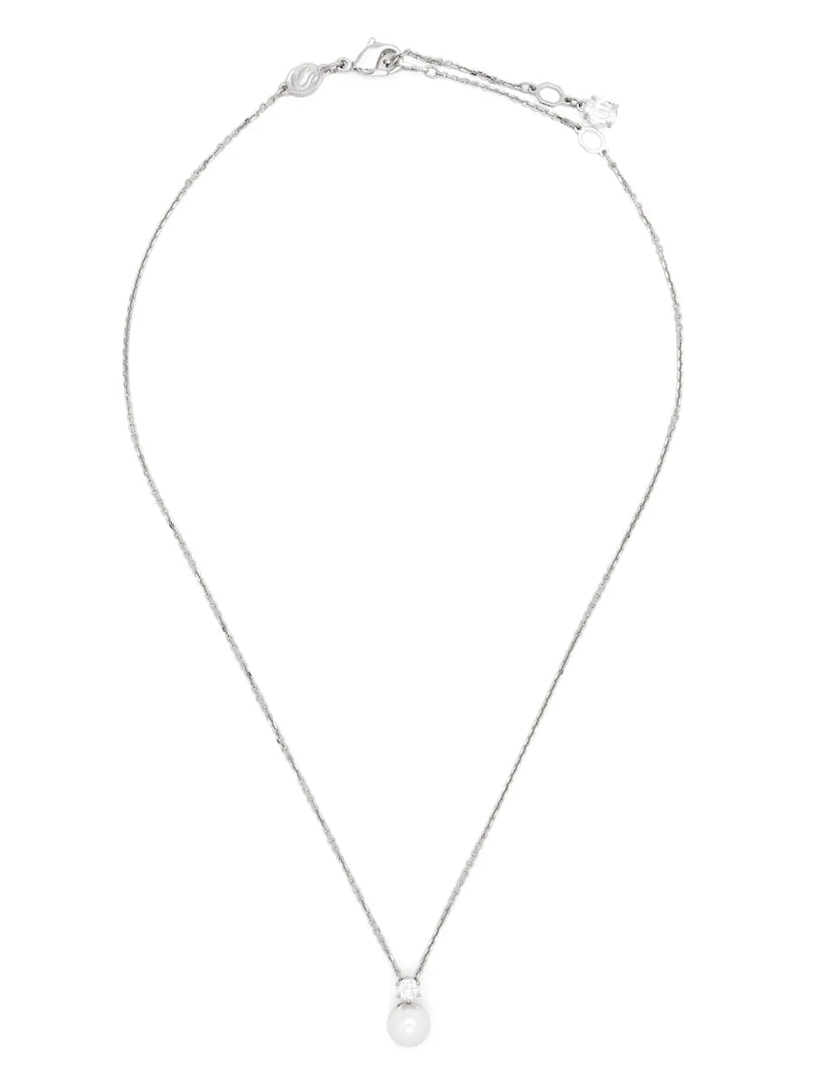 Matrix pearl-pendant necklace