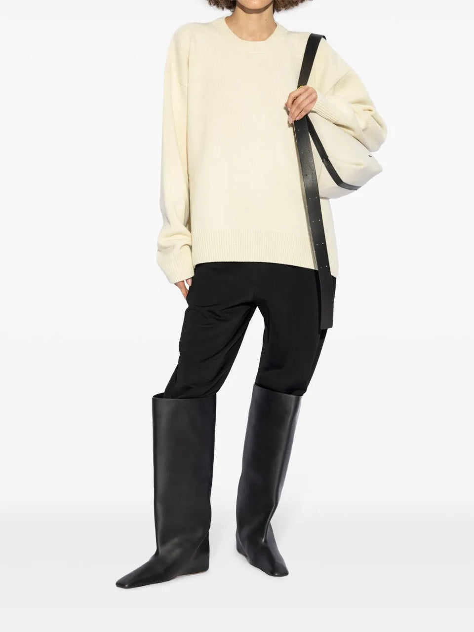 drop-shoulder crew-neck jumper