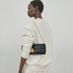 DeMellier The Paris Clutch black smooth