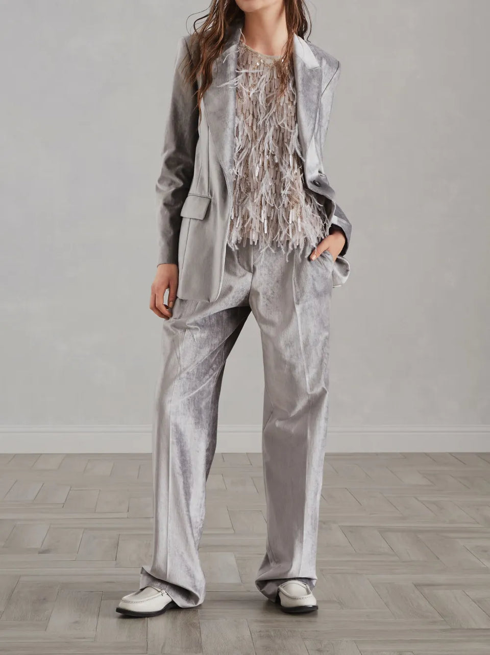 Dazzling embroidered top