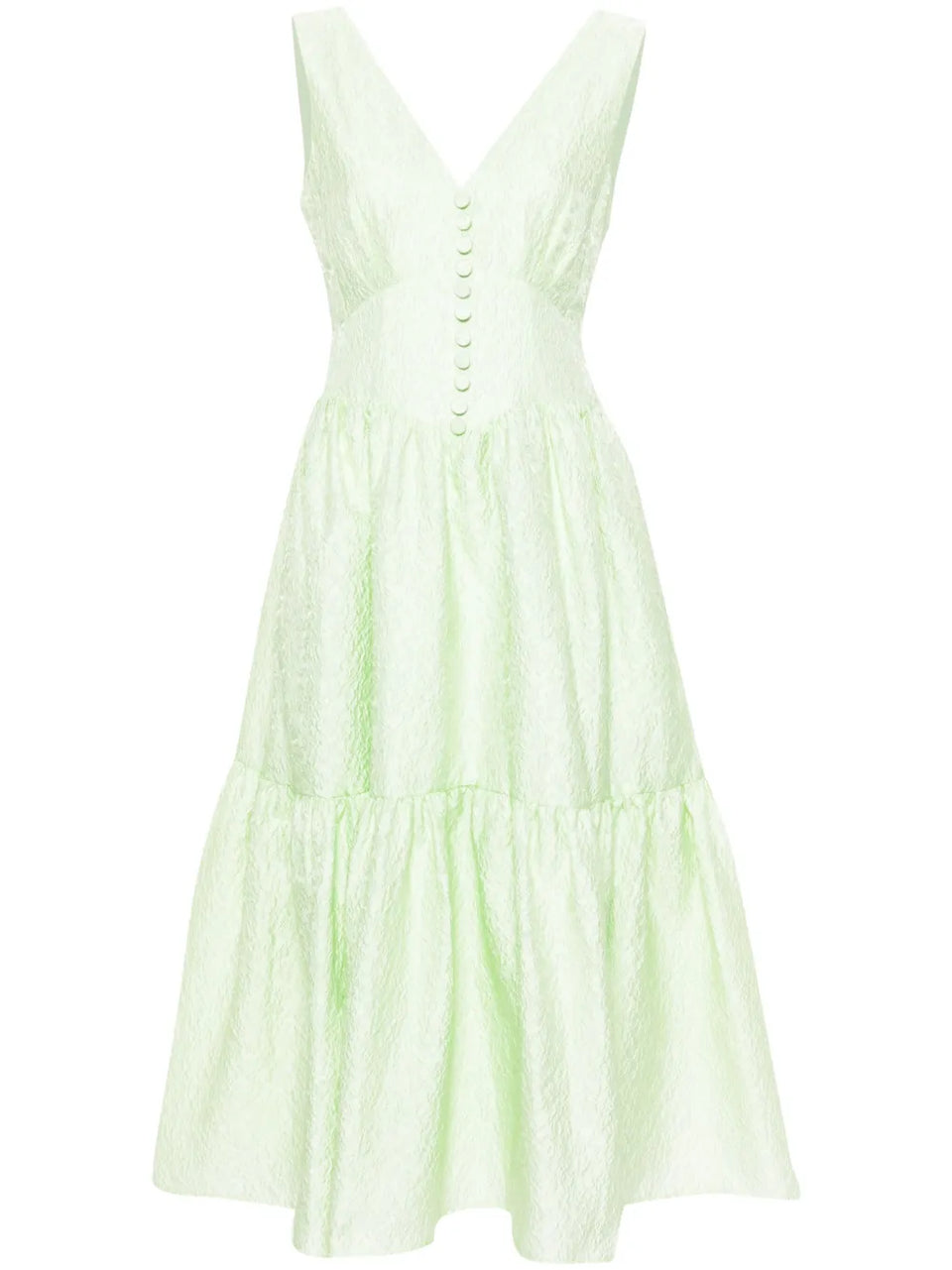 brocade-effect tiered dress