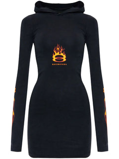 flames-print mini dress