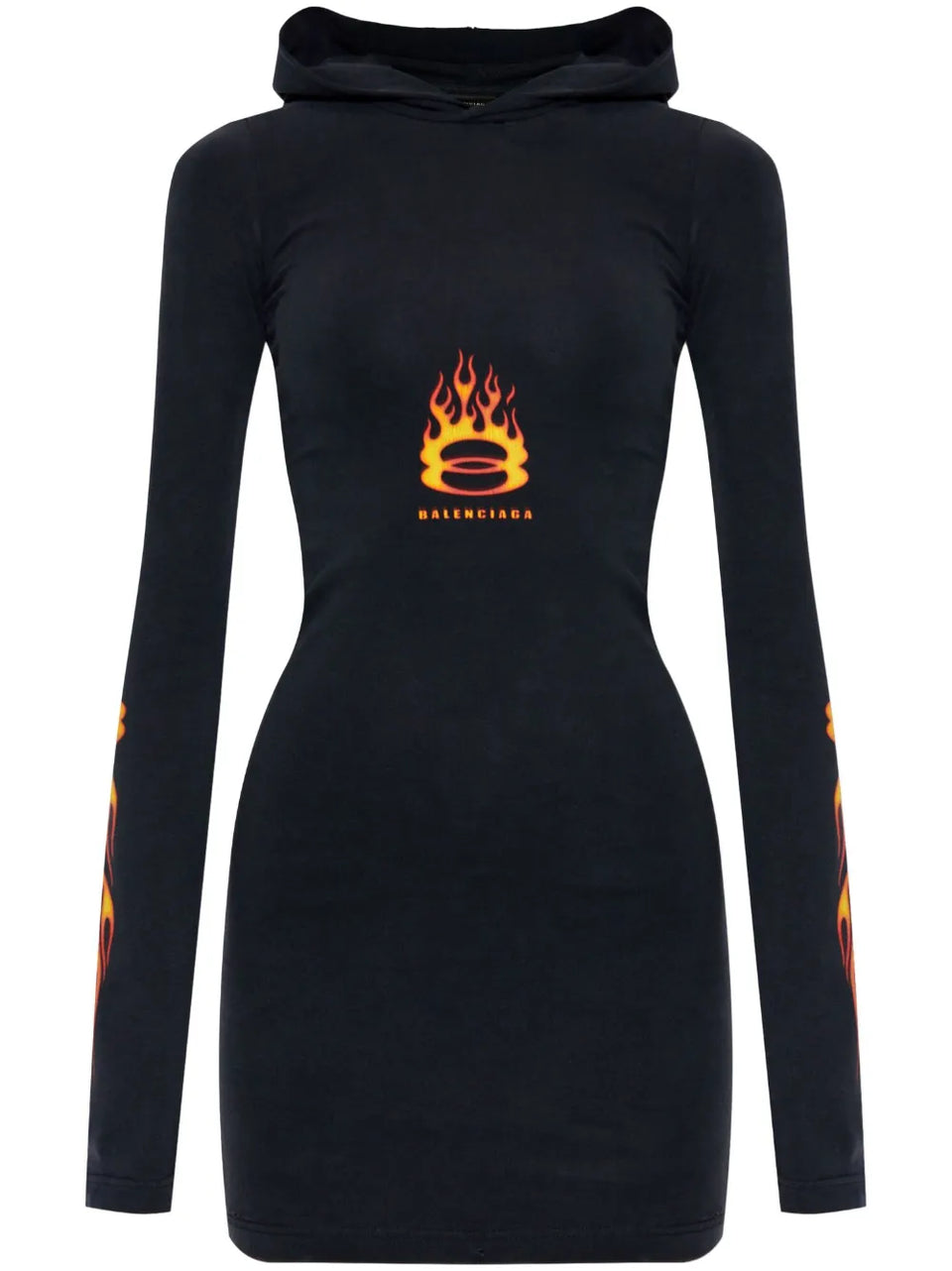 flames-print mini dress