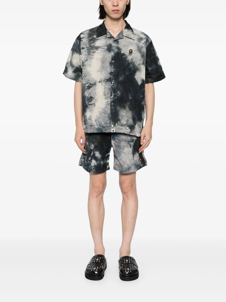 tie-dye short-sleeve shirt