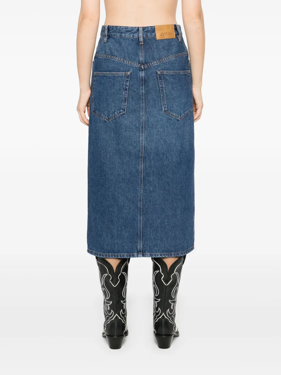 Vandy denim midi skirt