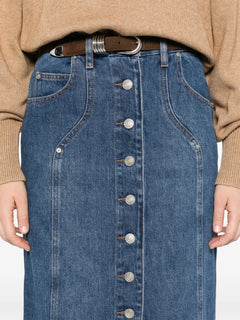 Vandy denim midi skirt