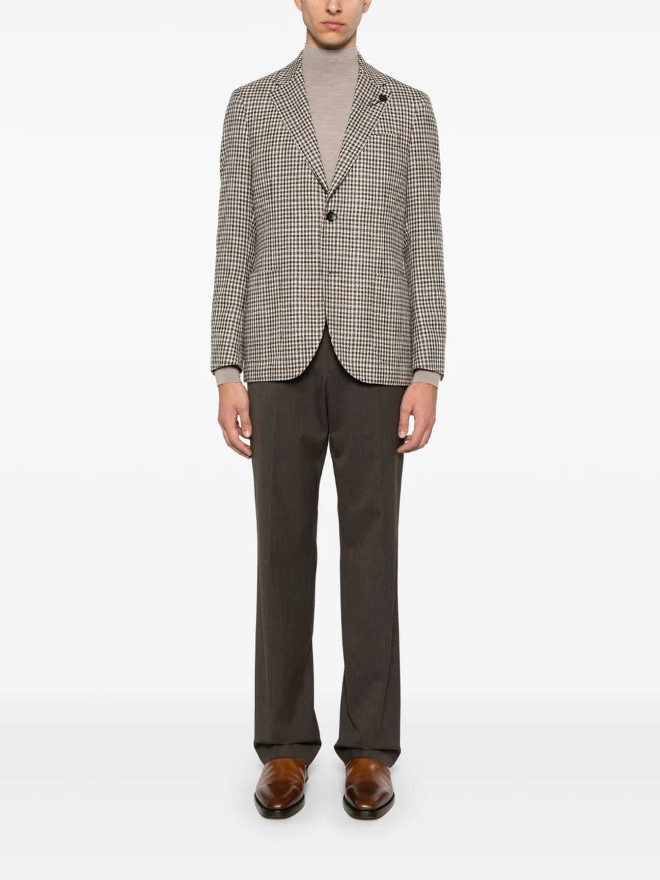 brooch-detail blazer