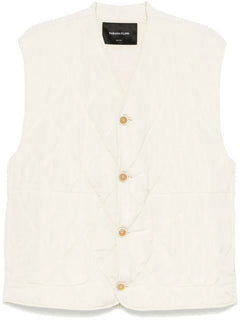 diamond-quilted gilet