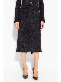 tweed midi skirt