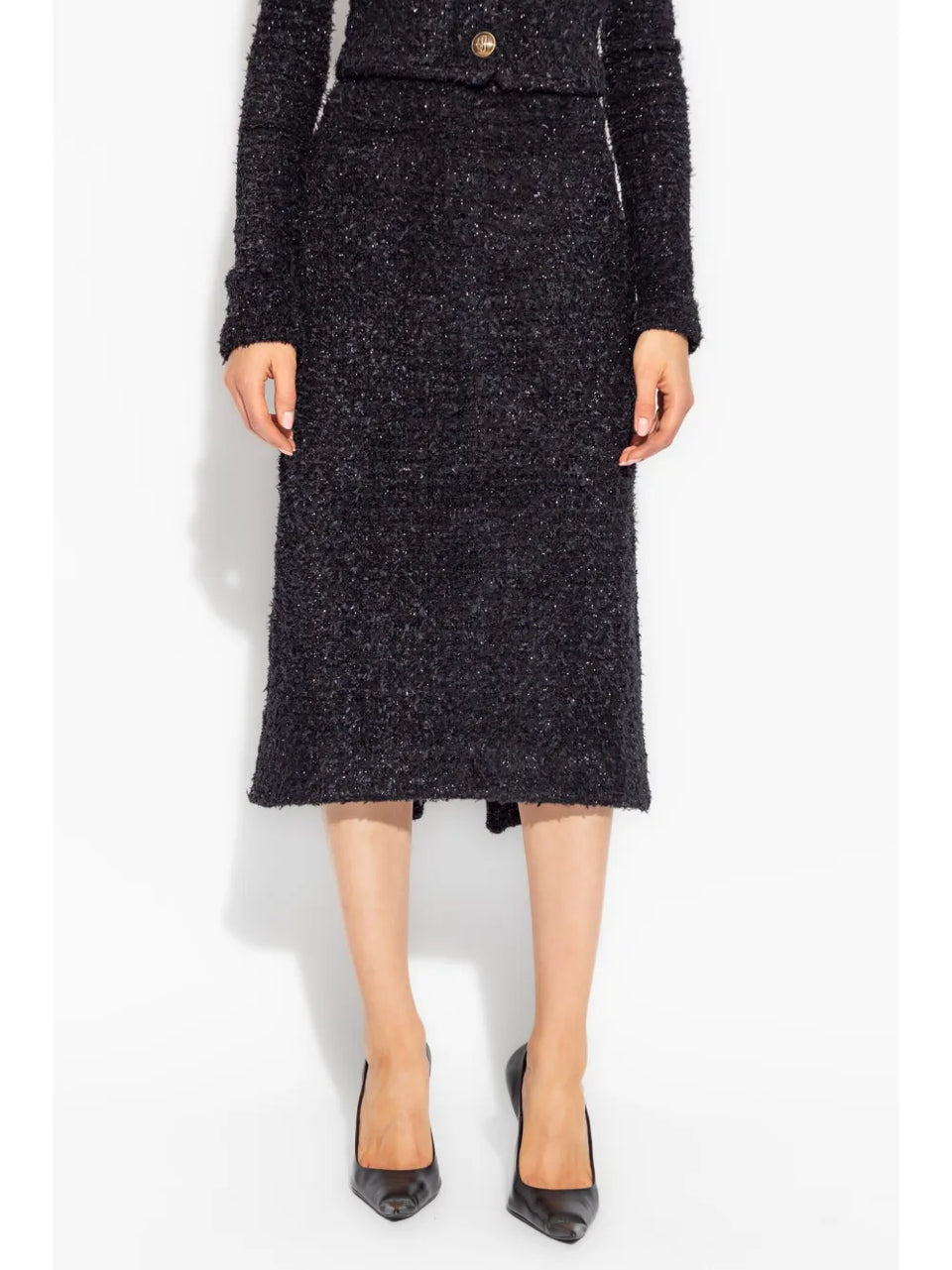 tweed midi skirt