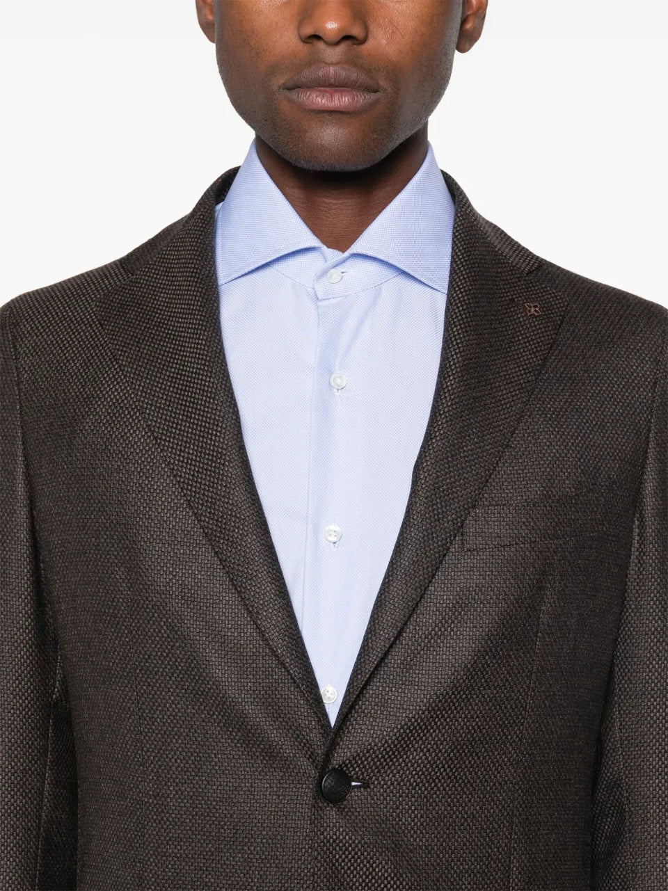 brooch-detail blazer