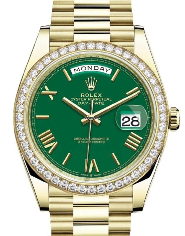 Rolex | Day-Date | 228348rbr | Yellow gold | Yellow gold | Green | Automatic