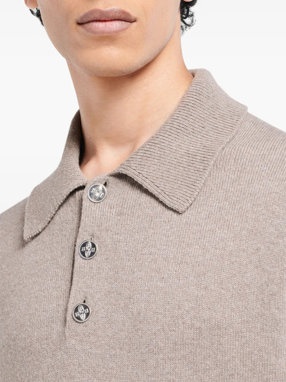 B Label cashmere polo shirt