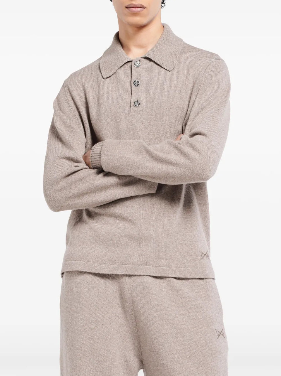 B Label cashmere polo shirt